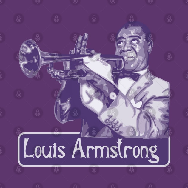 Louis Armstrong Portrait by Slightly Unhinged