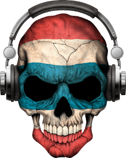 Dark Skull Deejay with Thai Flag Magnet