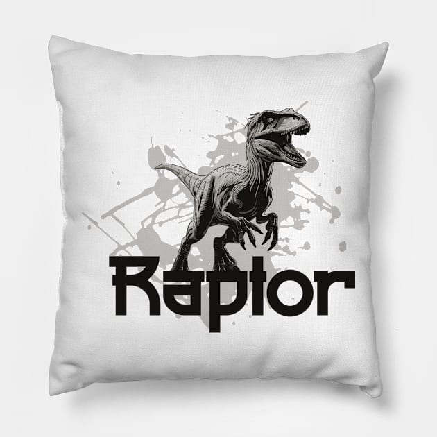 National Velociraptor Awareness Day – April Pillow by irfankokabi