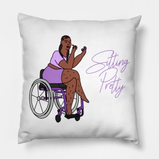 Sitting Pretty in Purple 4 Pillow