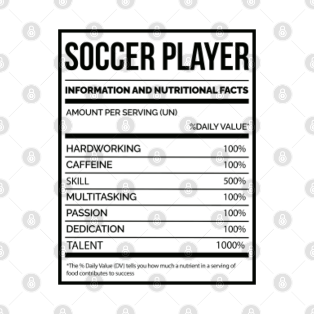 Discover Awesome And Funny Nutrition Label Soccer Saying Quote For A Birthday Or Christmas - Soccer - T-Shirt