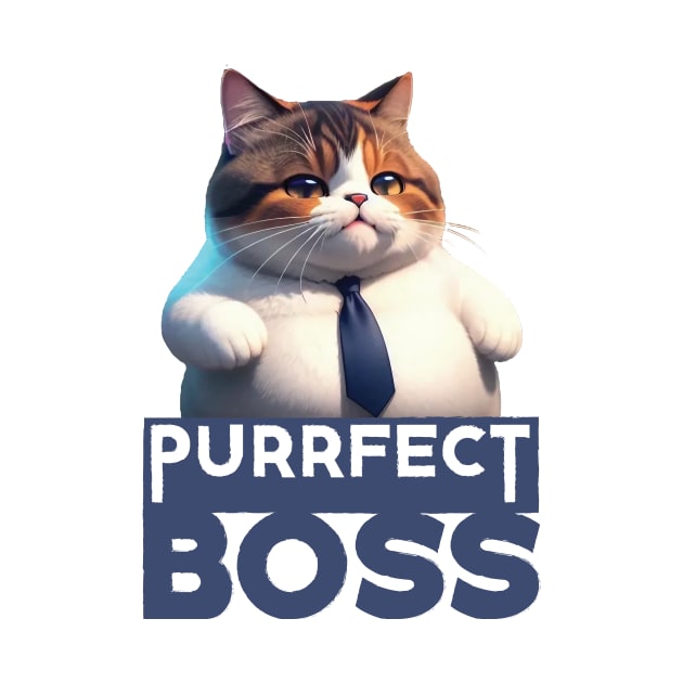 Just a Purrfect Boss Funny Cat by Dmytro