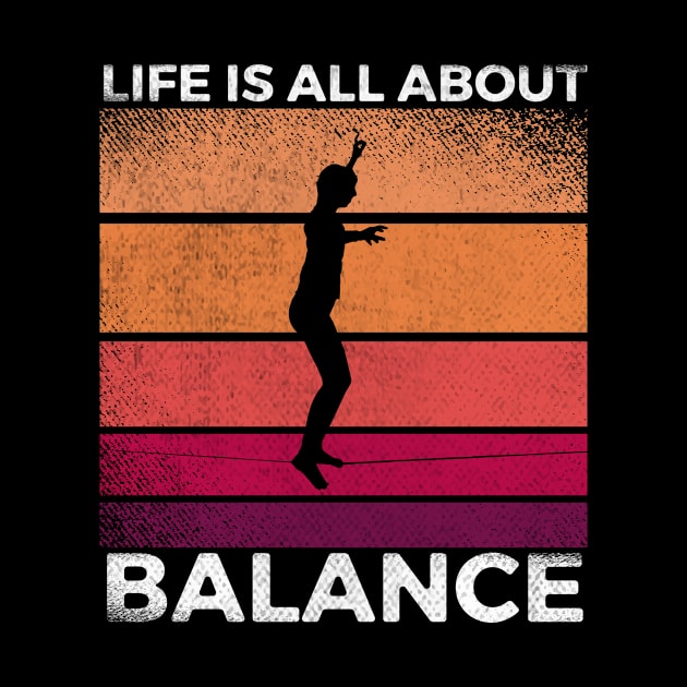 Slackline Balance Vintage Slackliner Gift by Print-Dinner