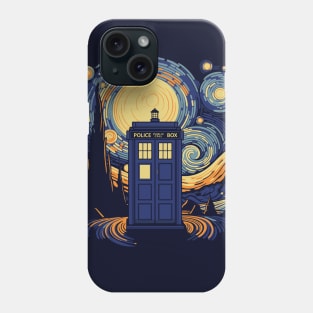 Tardis Van Gogh Phone Case