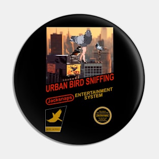 Urban Bird Sniffing Pin