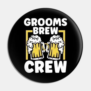 Grooms Brew Crew Pin