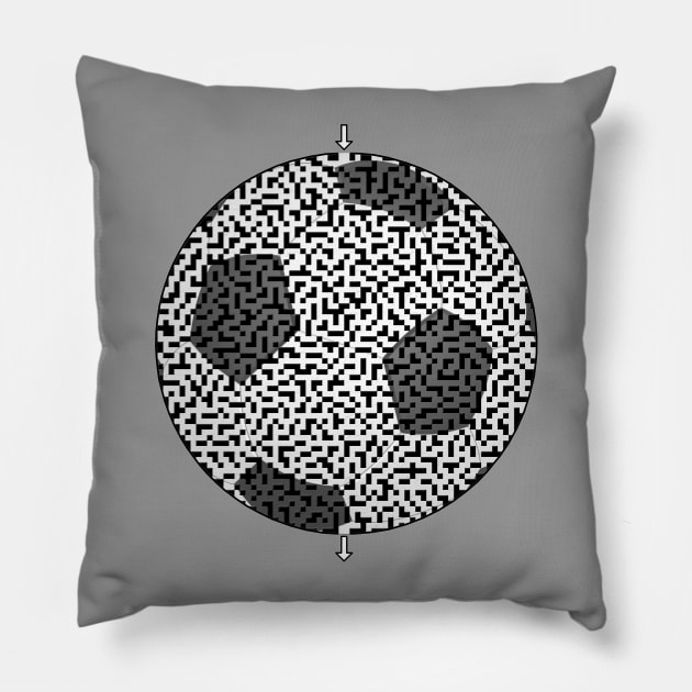 Soccer Ball Shaped Maze & Labyrinth Pillow by gorff