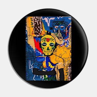 Striking MaleMask NFT with MexicanEye Color and Street Art Vibe Pin