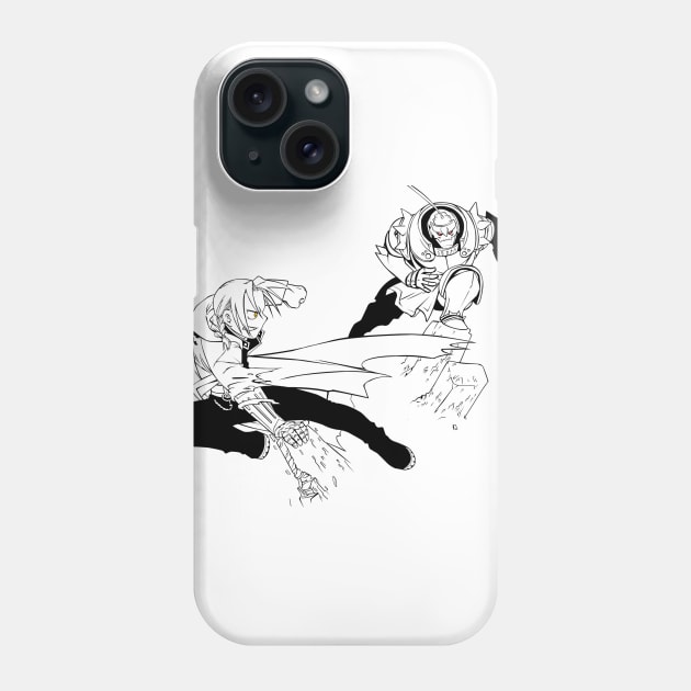 Edward and Aplhonse Elric FullMetal Alchemist Phone Case by SirTeealot