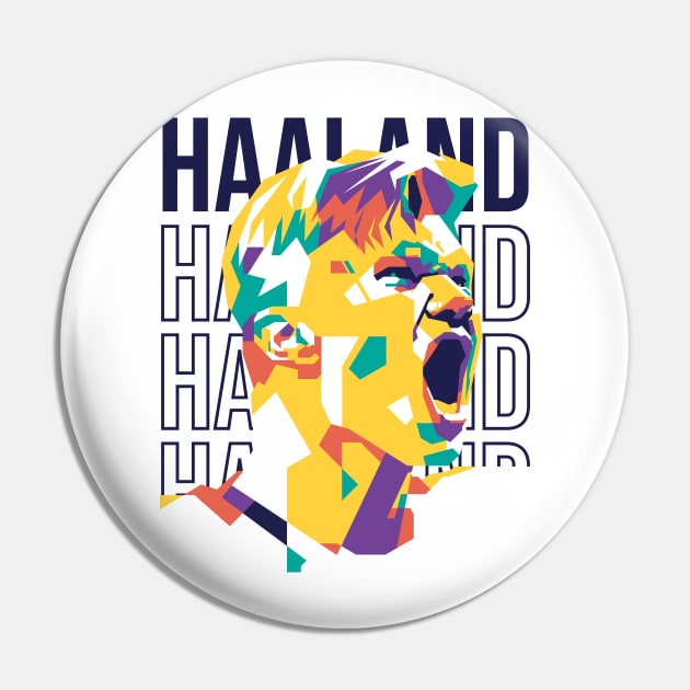 Erling Haaland Pop Art 1 Pin by pentaShop