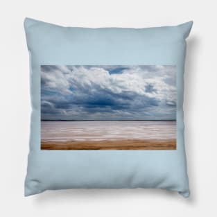 Clouds Loom Over the Oklahoma Salt Plains Pillow