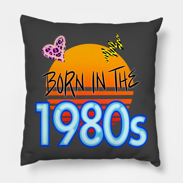 Born in the 1980s Pillow by julieerindesigns