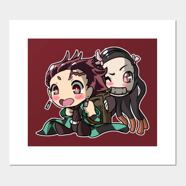 Demon Slayer Chibi Nezuko Tanjuro Kimetsu No Yaiba Posters And Art Prints Teepublic Demon Slayer Chibi Nezuko Tanjuro Kimetsu No Yaiba Posters And Art Prints Teepublic