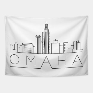 Omaha Minimal Skyline Tapestry