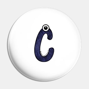 Monster Letter C Pin