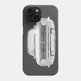 Austin Maxi 1970s British classic car monochrome Phone Case