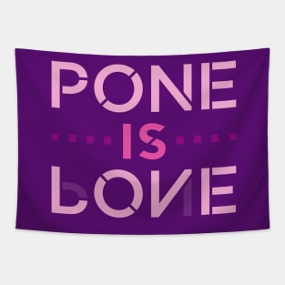 Pone is Love in Light Colors Tapestry