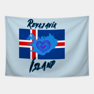 Reykjavik T-Shirt Iceland Come Stay Love The Viking Way Tapestry