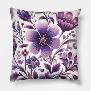 Purple Flowers Pillow