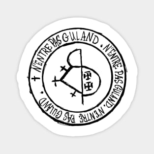 Dark and Gritty Seal of Guland (black on white) Magnet