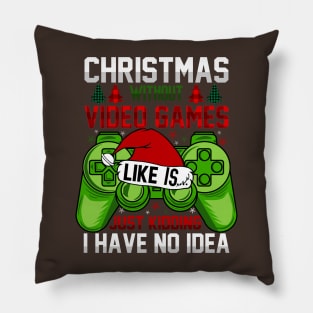 Funny Christmas Videogames Pillow