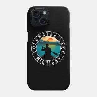 Coldwater Lake Canoeing Michigan Sunset Phone Case