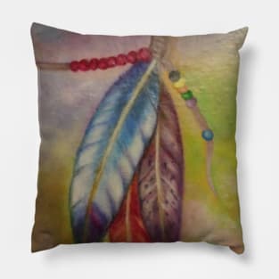 Native American Feathers Pillow