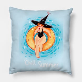 Chill Summer Witch Pillow