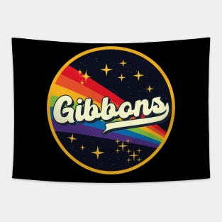 Gibbons // Rainbow In Space Vintage Style Tapestry