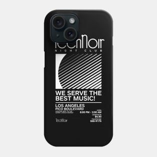 Retro 80s Technoir Nightclub Poster from the Terminator Movie Phone Case