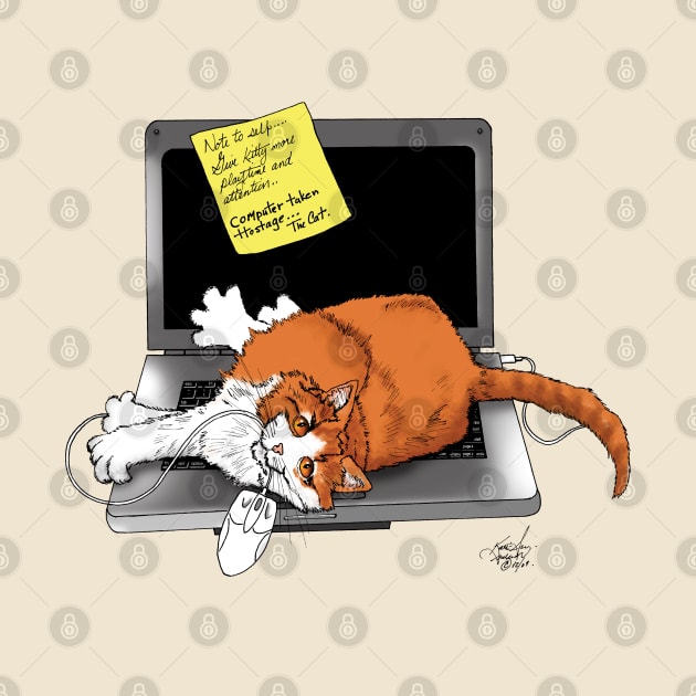 Laptop Cat by tigressdragon