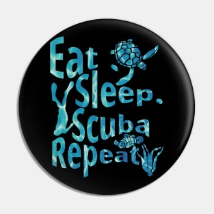 Eat Sleep Scuba Repeat - Scuba Life - Caribbean Edition Pin