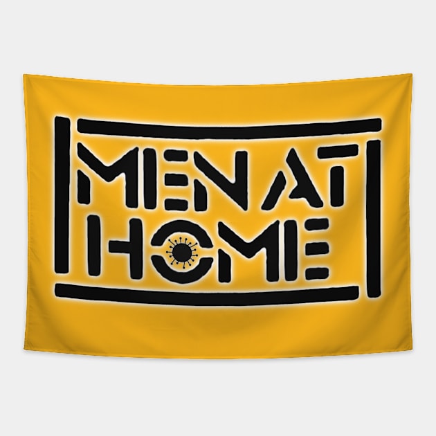 MEN AT HOME (MEN AT WORK) parody design Tapestry by Millette Mercantile