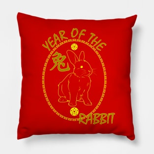 Year of the Rabbit Zodiac Chinese New Year Pillow