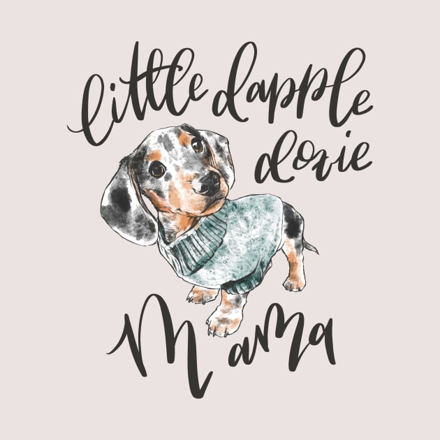 Little Dapple Doxie Mama Black Dapple by stuckyillustration