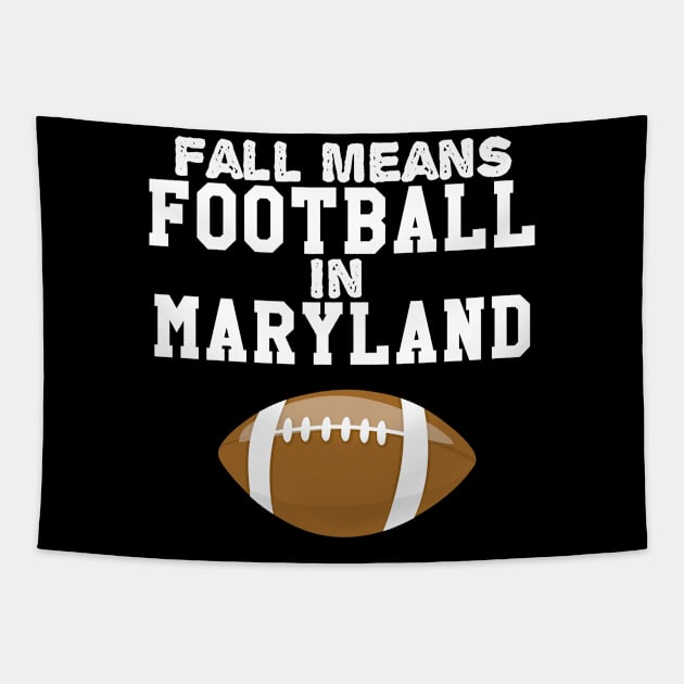 Fall Means Football In Maryland Tapestry by Lin Watchorn 