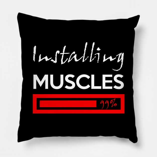 installing muscles Pillow by FUNNY LIFE