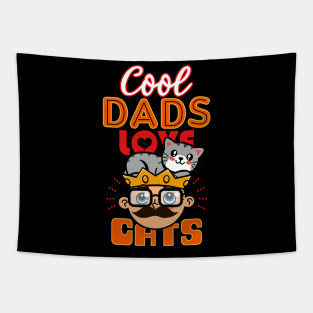 Cool Dads Love Cats Gift For Father's Day Tapestry