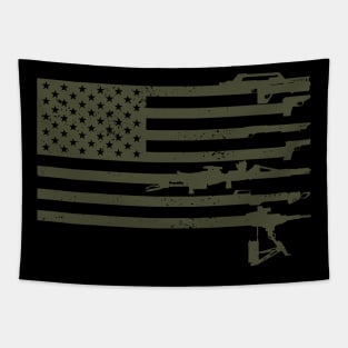 US Flag - USCM Arms - OD Tapestry