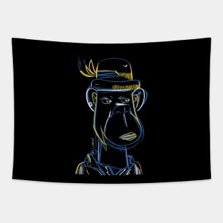 smart and fancy monkey key ecopop art Tapestry