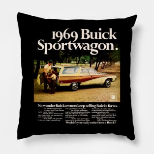 1969 BUICK SPORTWAGON - advert Pillow