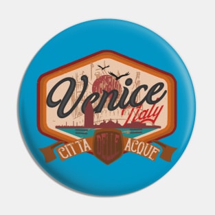 Venice Italy vintage label logo Pin