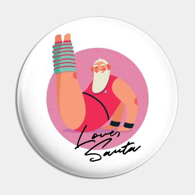 Funny Exercise Santa - Ugly Sweater Pin by PincGeneral