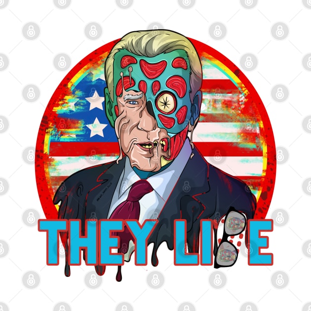 Creepy Joe Zombie Sci-Fi Horror Movie Monster Biden by Trendy Black Sheep