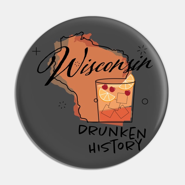 Supper Club Design Colored Pin by Wisconsin Drunken History