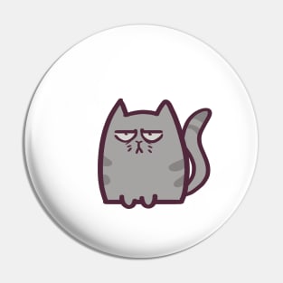 Annoyed Cartoon Cat Pin