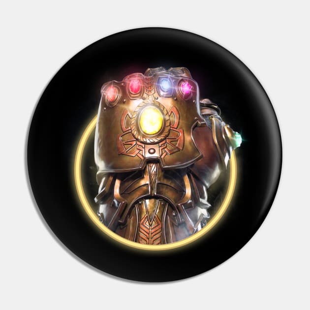 Infinity Gauntlet T-shirt Pin by rahalarts