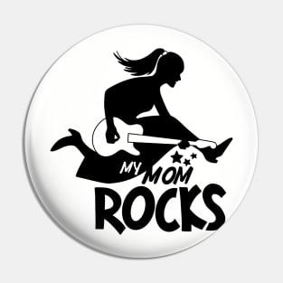 my Mom rock  mothers day quotes design. Mother's Day  banner and giftcard Pin