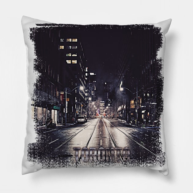 Toronto by Night Pillow by PGP