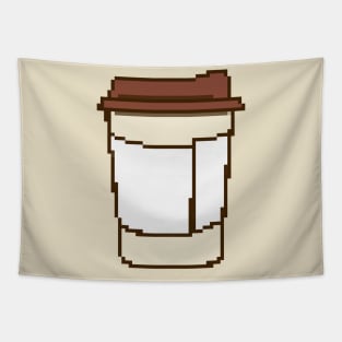 Coffee Cup Pixel Art Tapestry